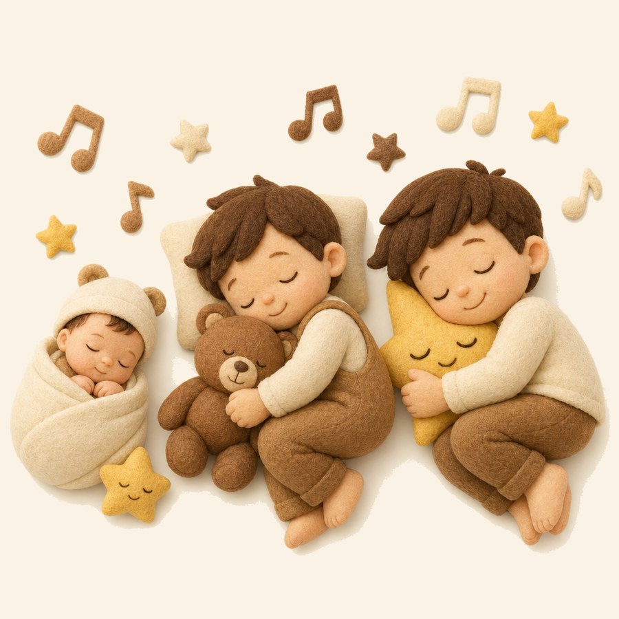 Bebés y niños durmiendo con música según su edad